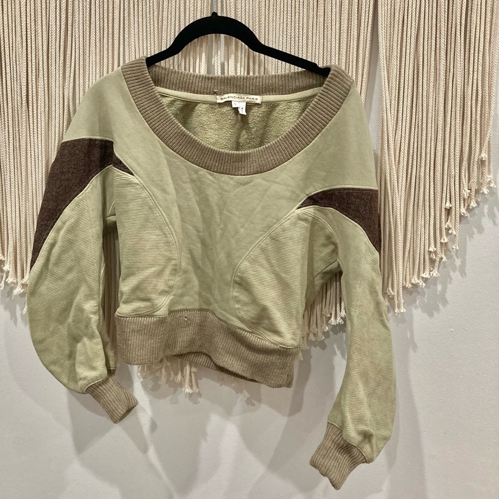 Balenciaga Sporty Luxe Atheleisure Crop Sweater S
